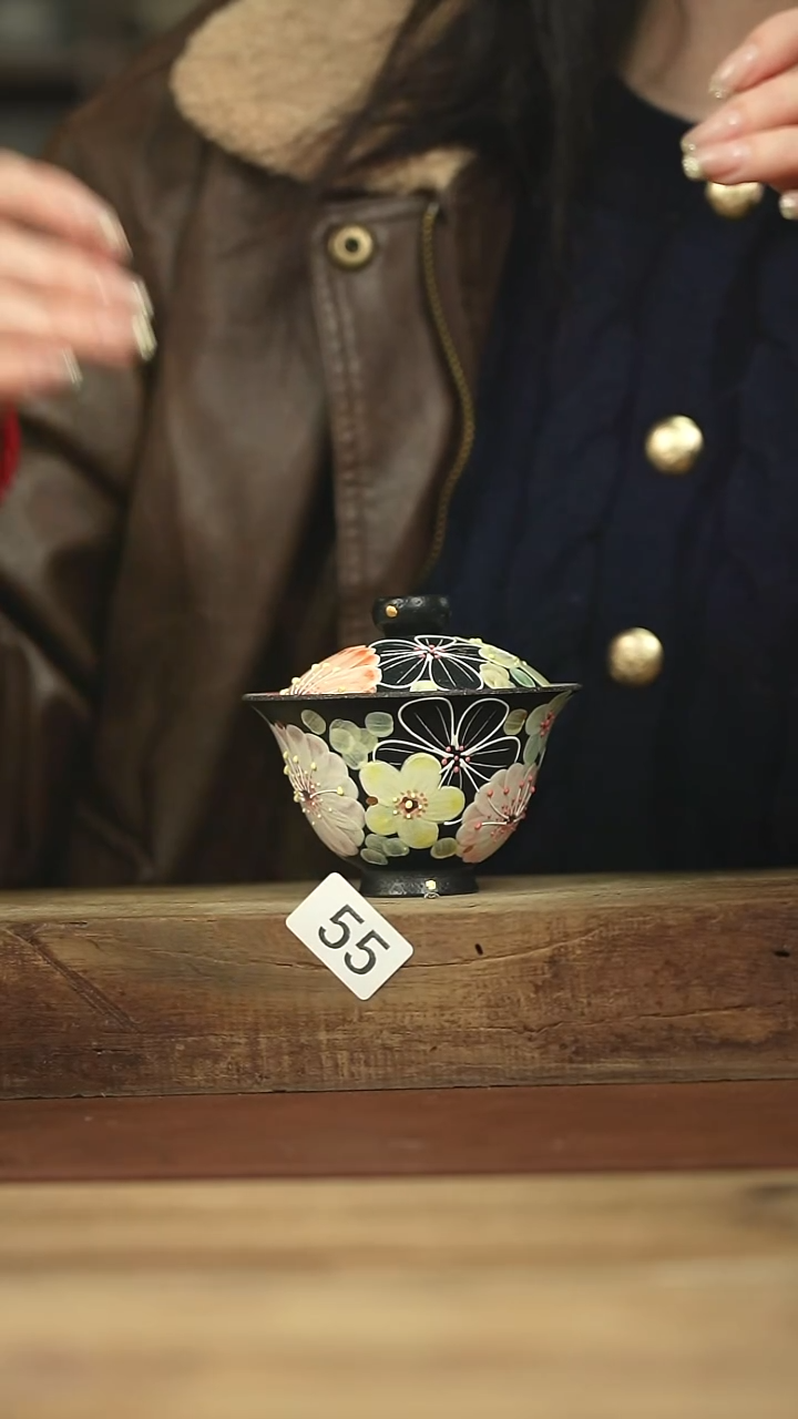设计师手作款！！花满溪系列/盖碗