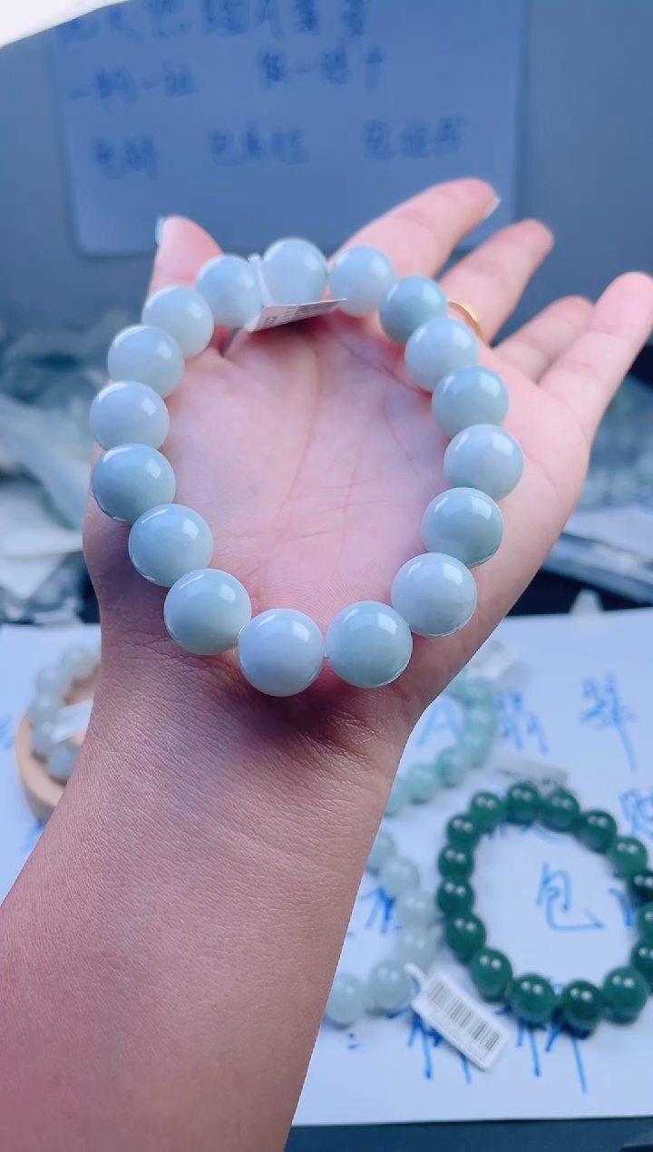 未镶嵌手链翡翠珠串