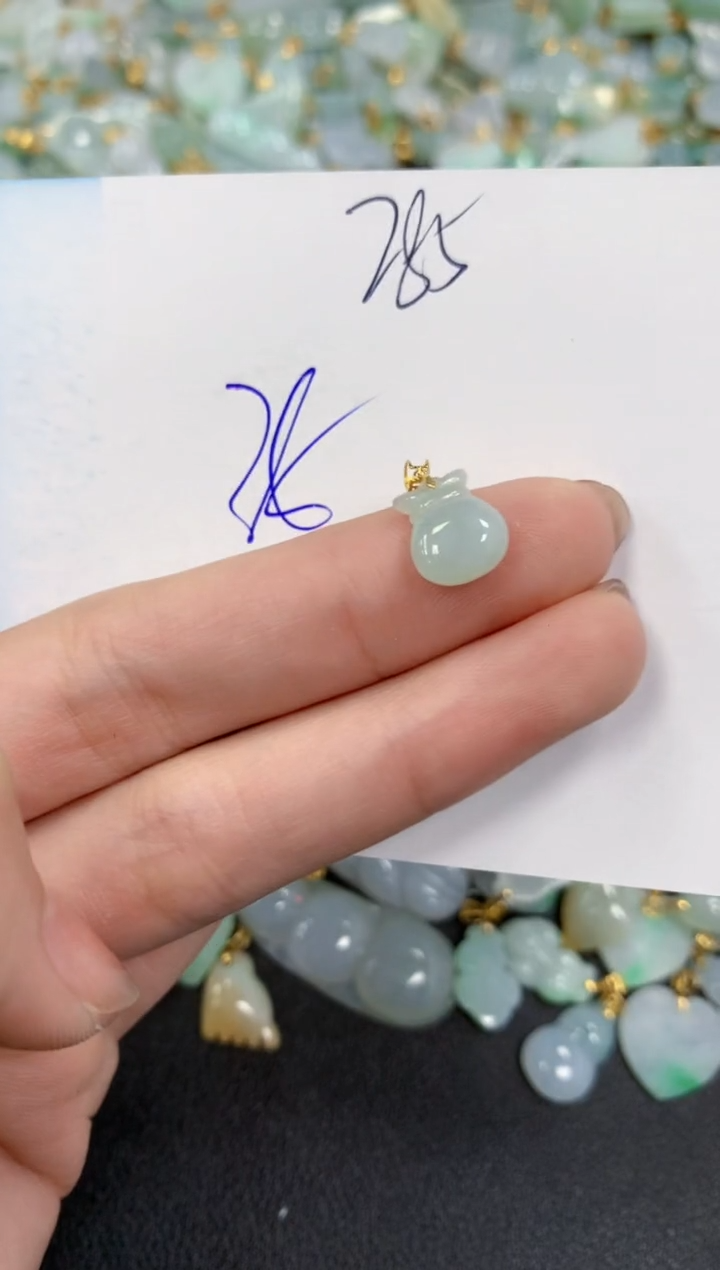 【闪购商品】翡翠颈饰18K金镶嵌 天然翡翠A货