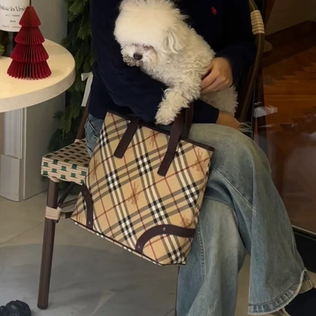 95新 BURBERRY/博柏利 理里奢品/巴宝莉/战马手提包