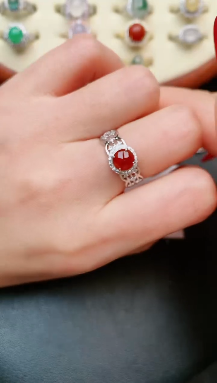 【闪购商品】翡翠戒指银S925镶嵌.....