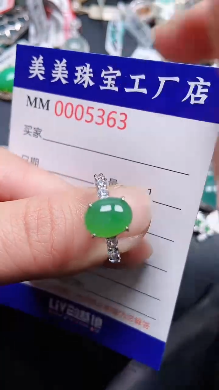 颈饰银S925镶嵌翡翠5363