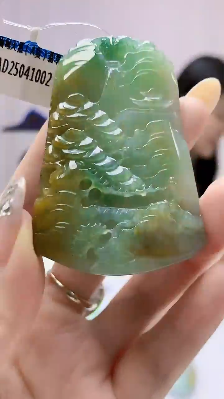 定制翡翠未镶嵌0405DD-毛货挂件61