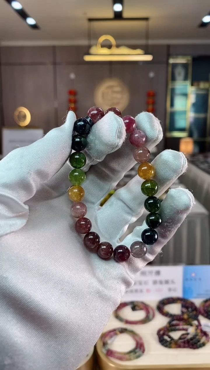 【闪购商品】碧玺单圈手串9mm+未镶嵌（多样性发一条）xion