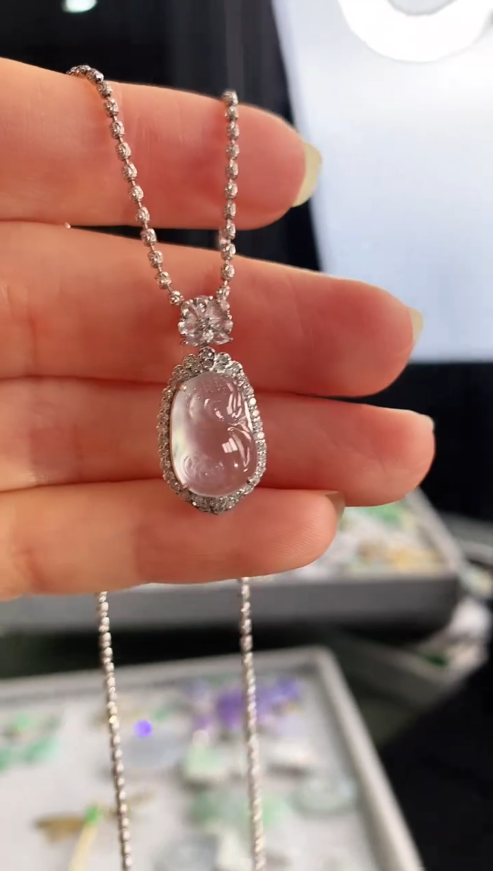 【闪购商品】翡翠吊坠(不含链)18K金镶嵌吊坠