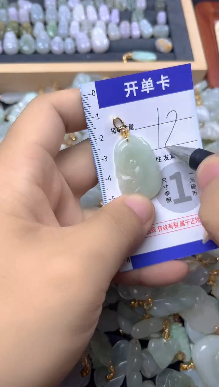 颈饰未镶嵌翡翠天然A货翡翠