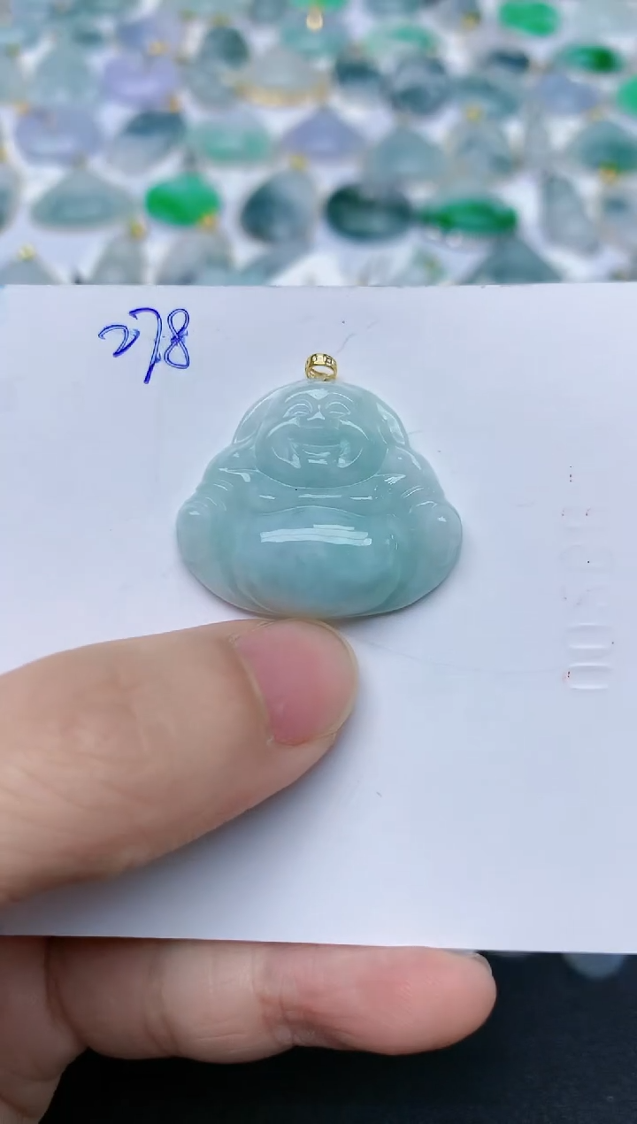 【闪购商品】翡翠颈饰18K金镶嵌天然翡翠A货    