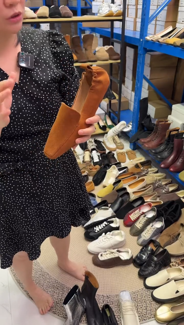 鱼嘴鞋37码 棕色孤品牛反绒