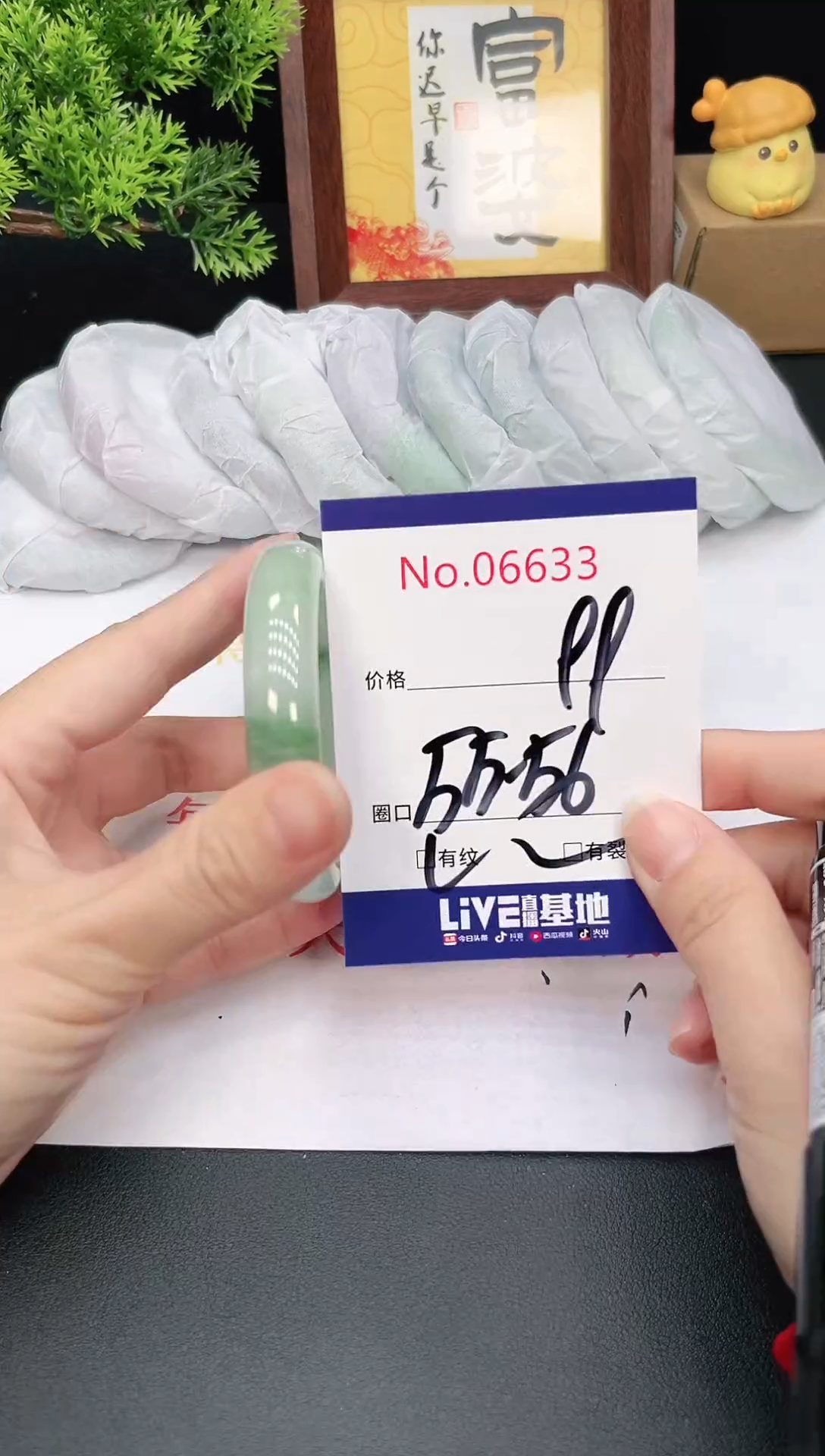 未镶嵌手镯翡翠6633