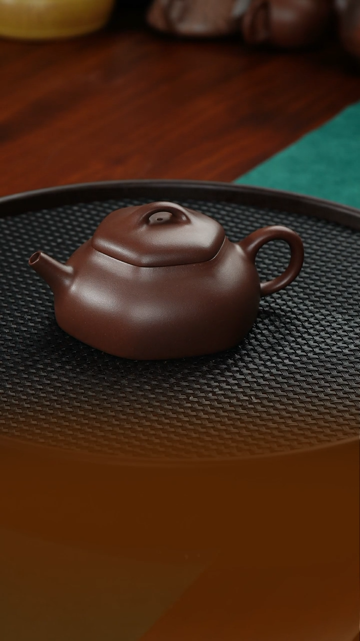 【闪购商品】紫泥茶壶徐鸣浩全手工制《六方静乐壶(大)》