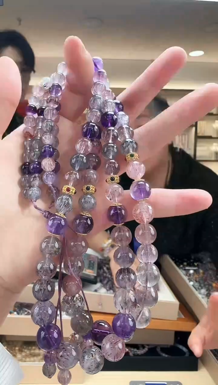 【闪购商品】水晶超七项链多样性发一件18K金镶嵌 