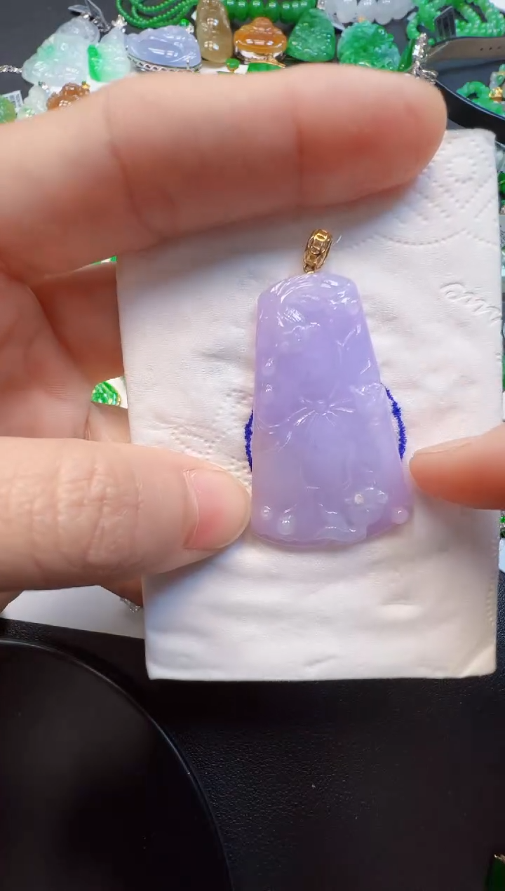 【闪购商品】翡翠吊坠(不含链)18K金镶嵌1280