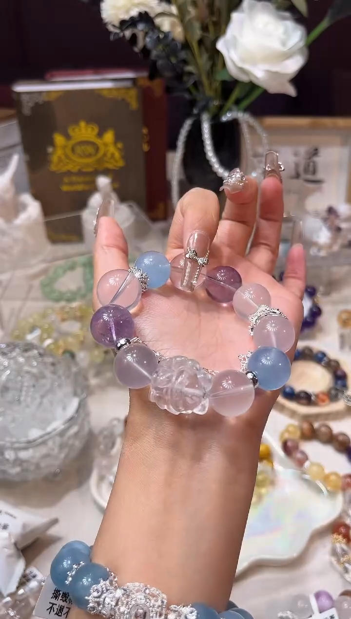 【闪购商品】水晶手链未镶嵌多样性发货发其一颜色微差