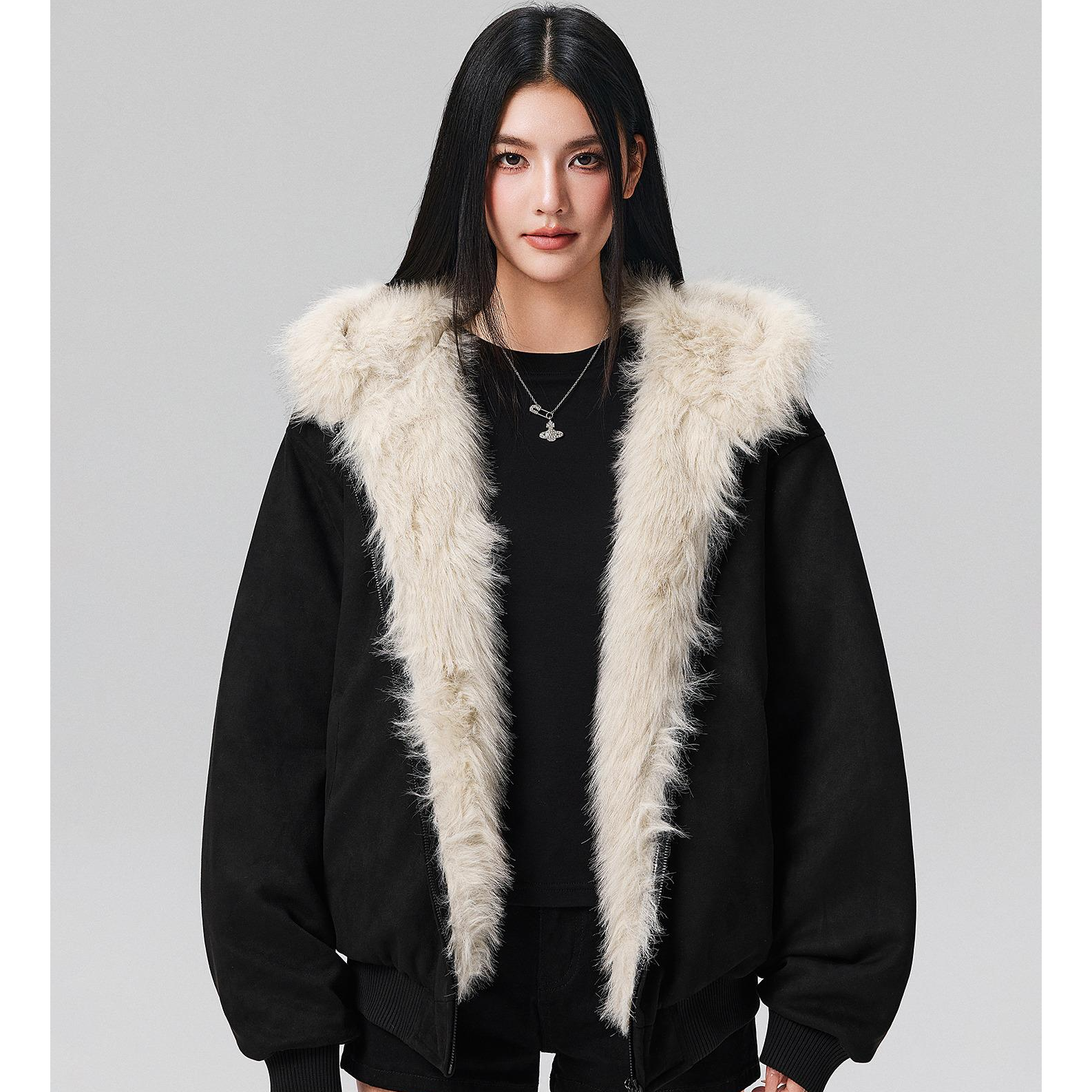 炽铂2025新款巨好看加厚保暖毛领座山雕棉袄重磅棉衣防风百搭外套