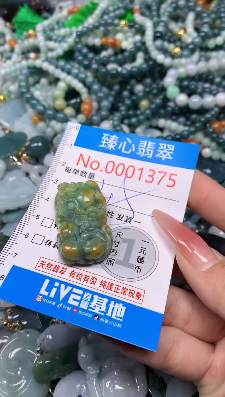 【闪购商品】翡翠颈饰未镶嵌含绳0001375