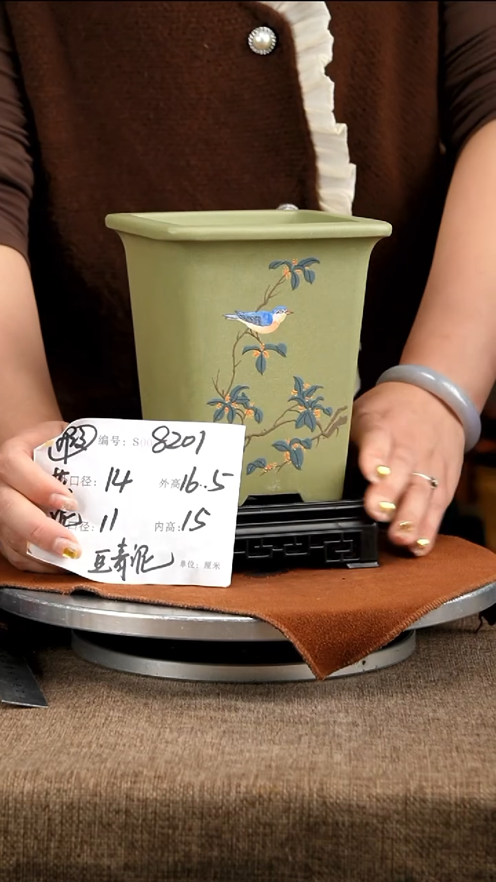 紫砂花盆花卉工艺8201+s