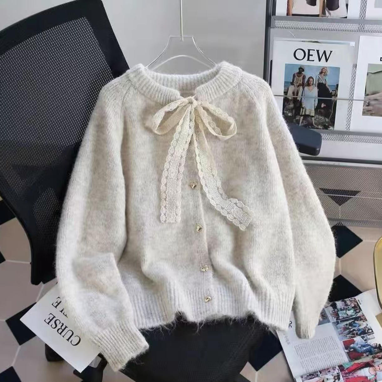 颜星小铺 ⑦.⑨⑨下单备注编码 宽松毛衣尾货样衣默认瑕疵介意勿拍