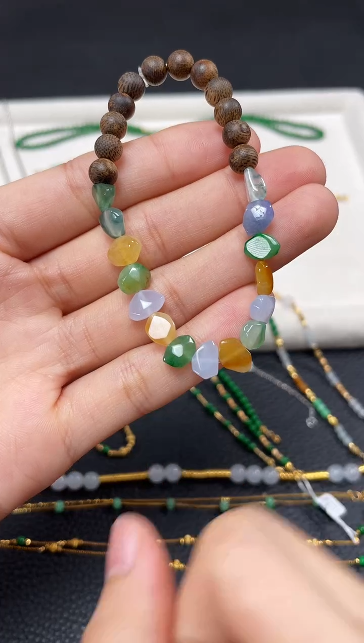 【闪购商品】翡翠套链未镶嵌一个  JK343