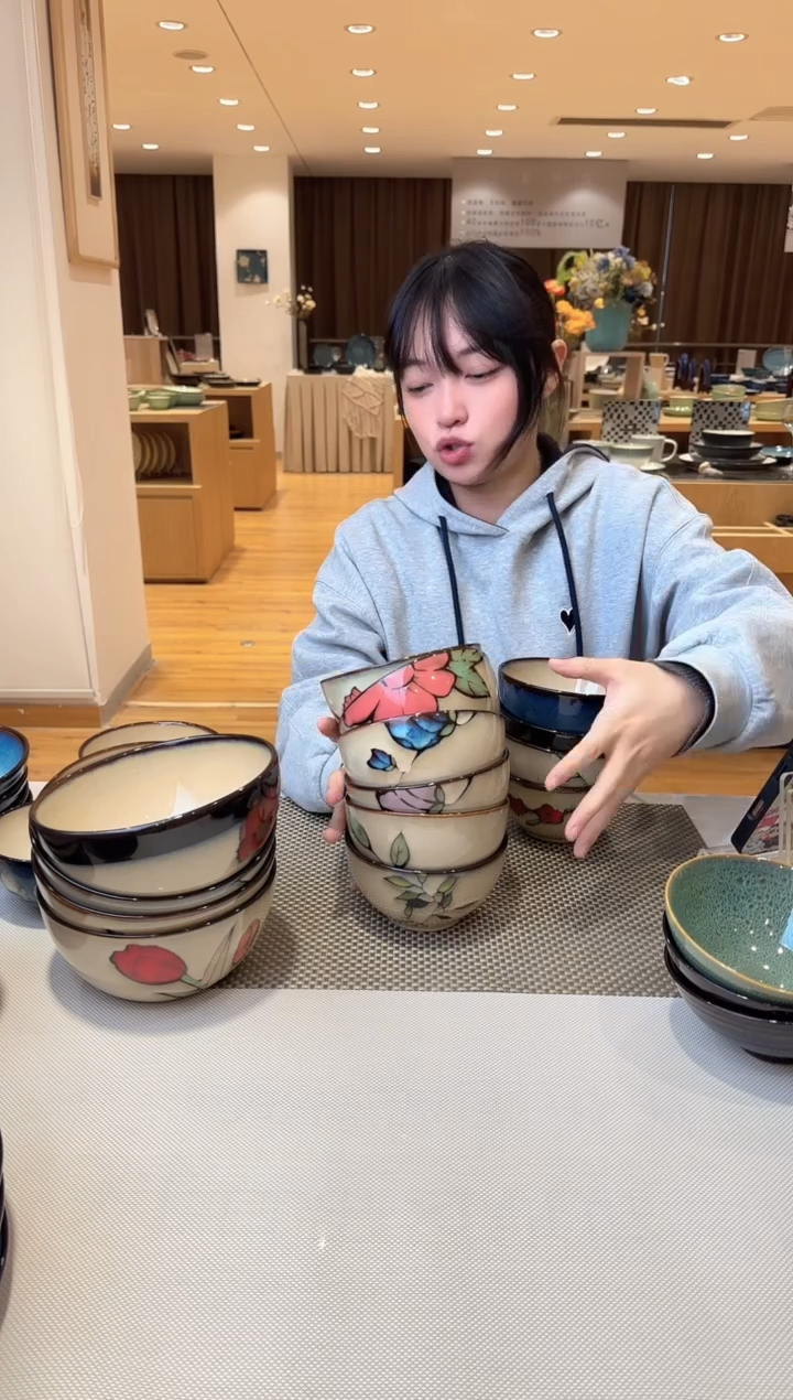 瓷片博*米饭碗6只