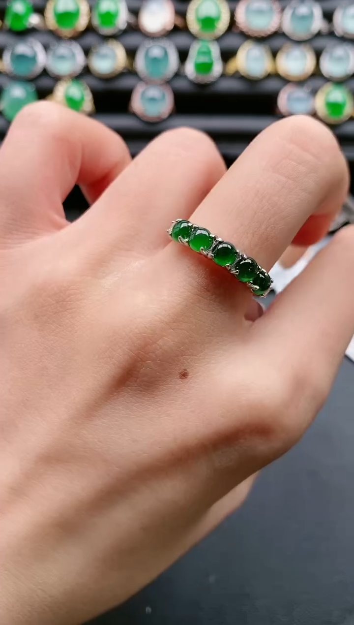 【闪购商品】翡翠戒指银S925镶嵌1111111