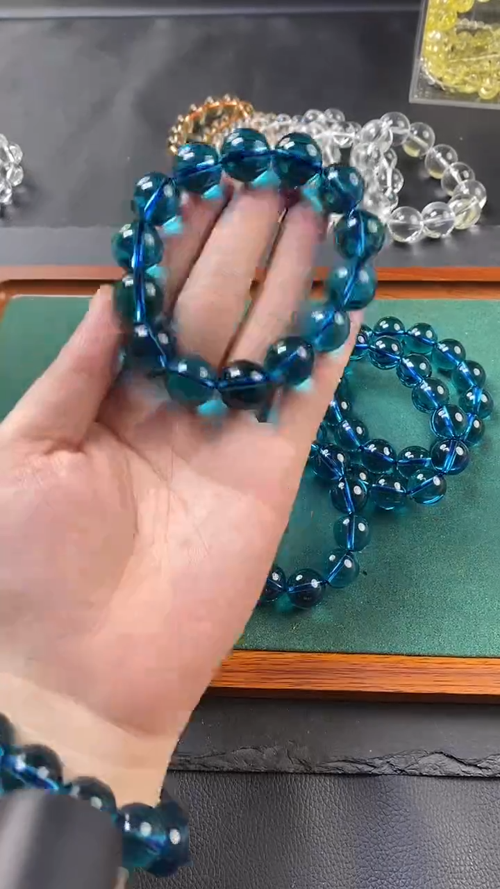 未镶嵌手绳托帕石托帕石15mm+单圈
