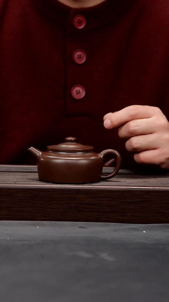 【闪购商品】紫砂茶壶革紫泥扁玉170cc