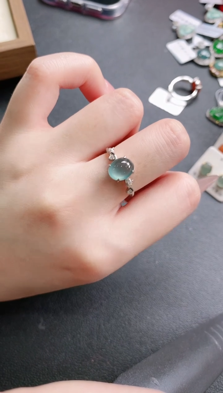【闪购商品】翡翠戒指银S925镶嵌11111111
