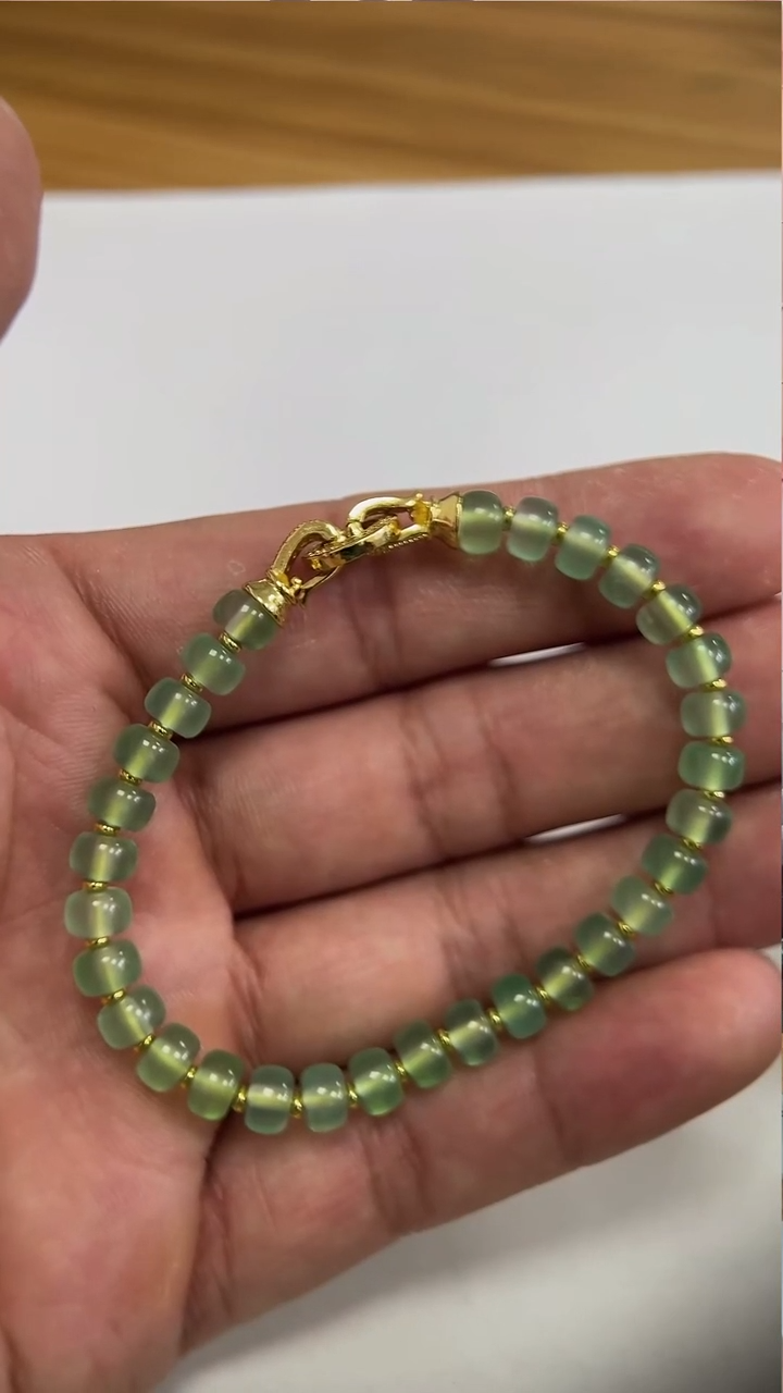 合金手串玛瑙/玉髓绿玉髓手串