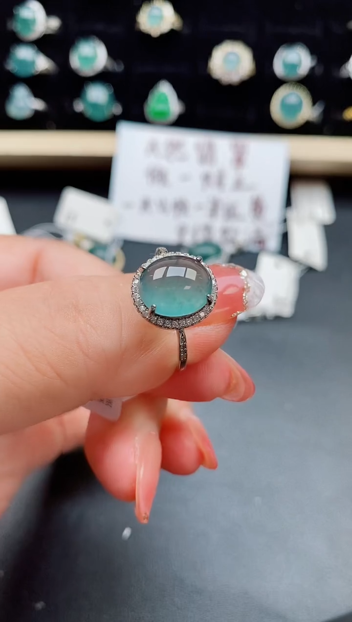 【闪购商品】翡翠戒指银S925镶嵌0050800