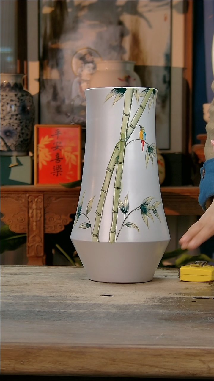 【闪购商品】瓷片景德镇纯手工釉下彩精品花瓶