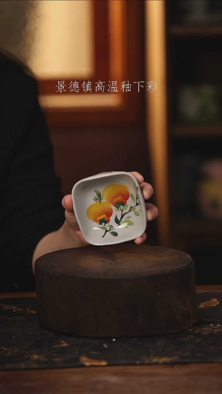 陶瓷景德镇高温釉下手绘陶瓷@L588@