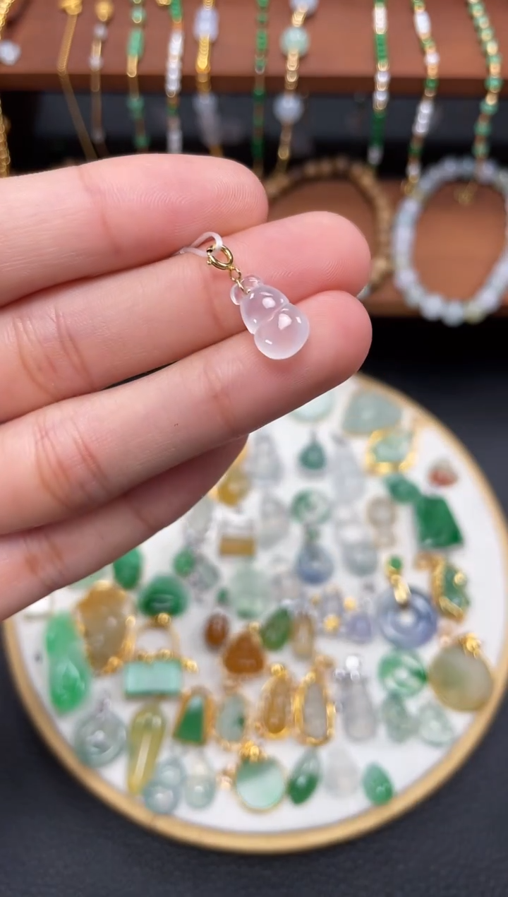 【闪购商品】翡翠吊坠(不含链)18K金镶嵌一个  JK623