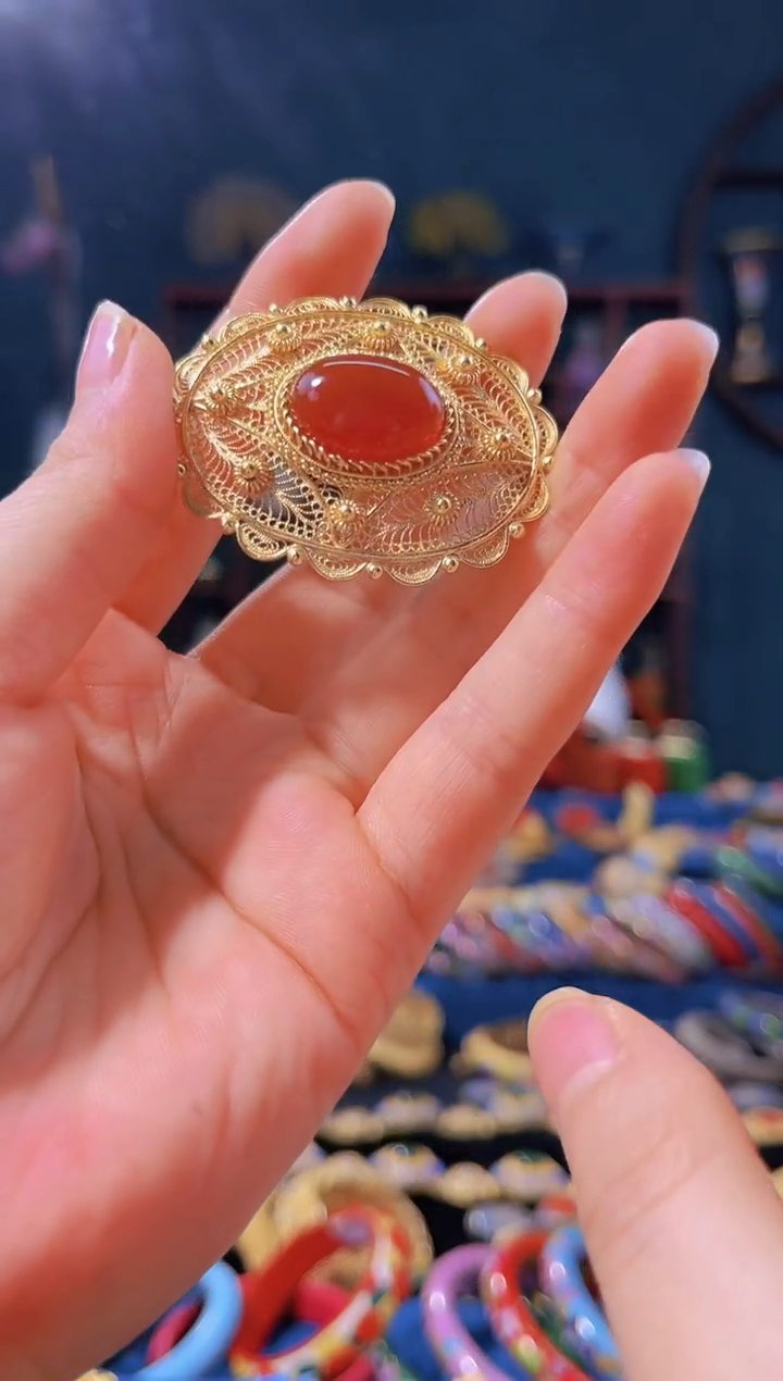 【闪购商品】 非遗绝技 花丝胸针吊坠