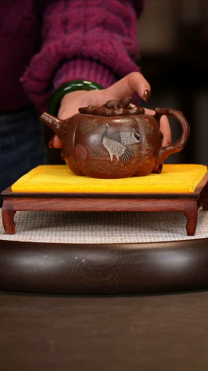 茶壶紫砂【邵忠源】老紫泥柿子   350CC