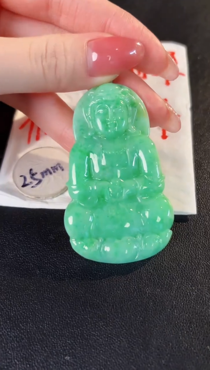 【闪购商品】翡翠颈饰18K金镶嵌缅料A货/支持复检/一件