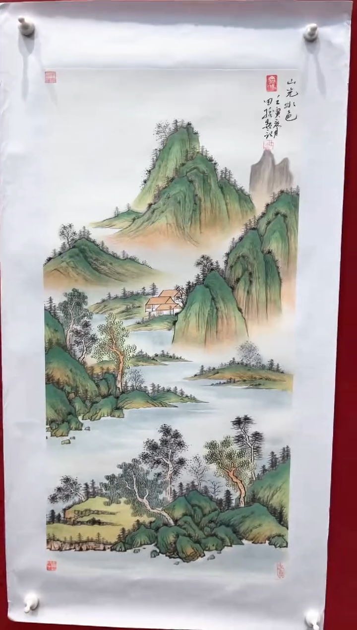 国画田哲老师现场创作 71