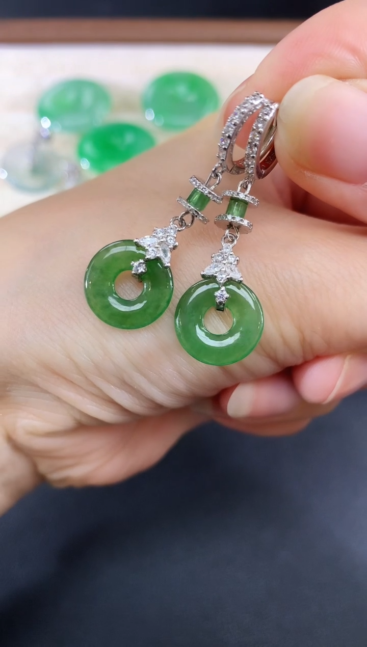 未镶嵌翡翠耳饰216买断不退不换|980