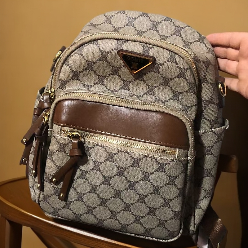 双肩包女2024新款时尚百搭潮休闲旅行女士背包小包包