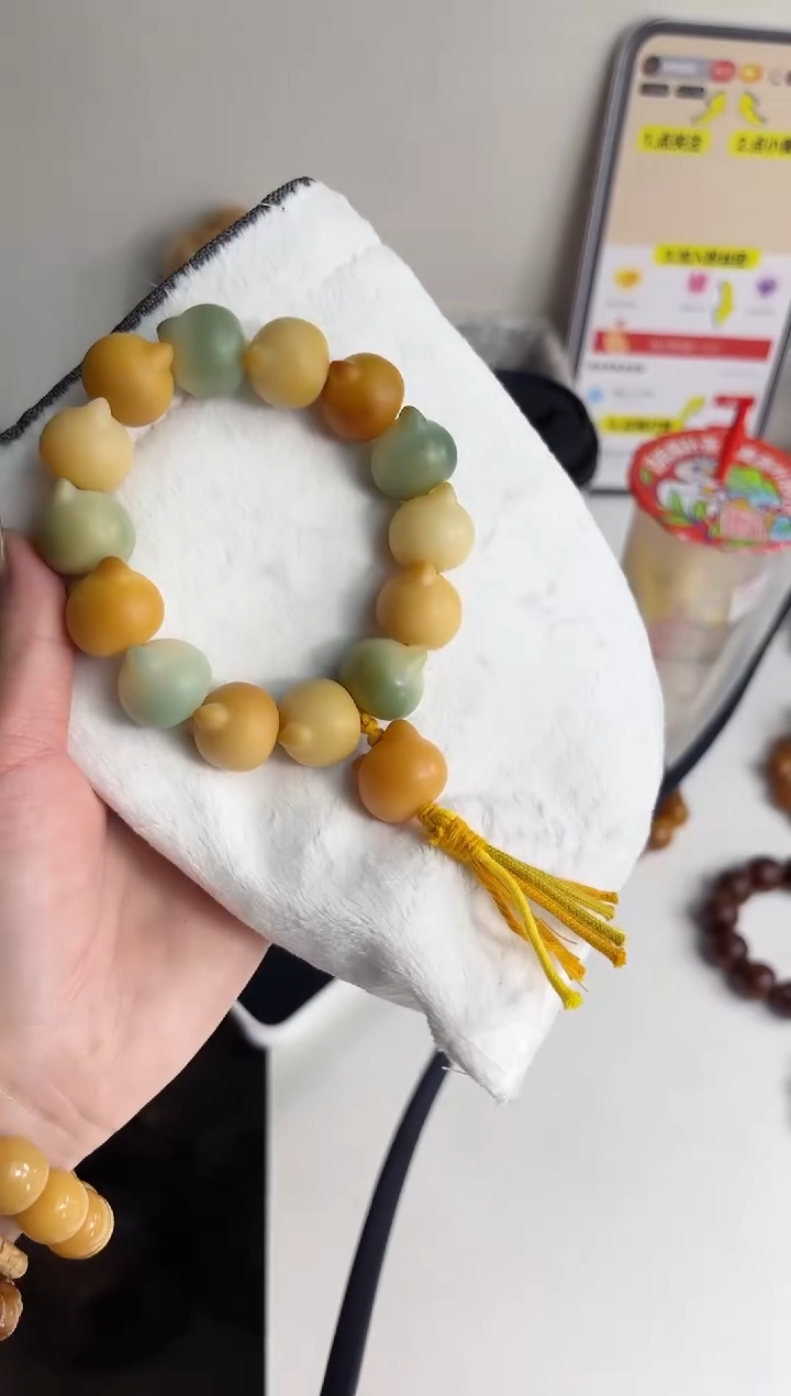 手串菩提根/象牙果沐f35干磨猫猫头21mm手持