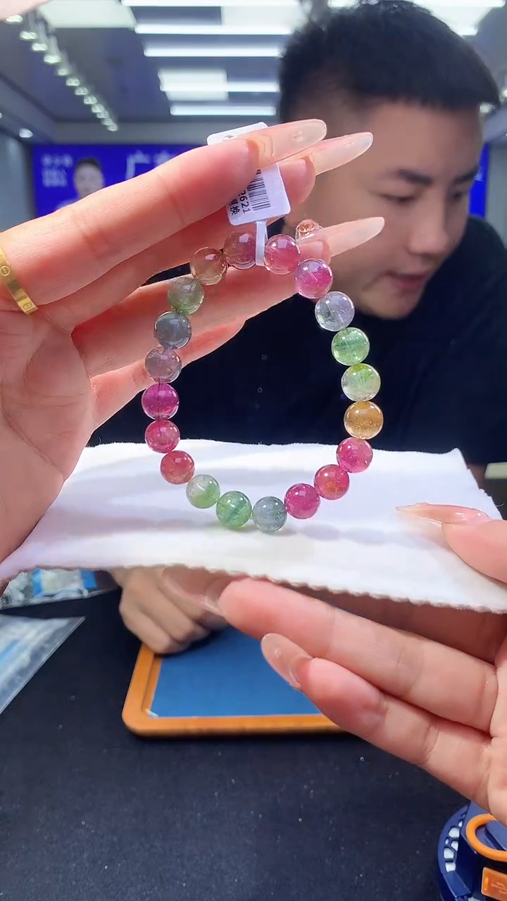 手链未镶嵌碧玺西瓜碧玺单圈   9D