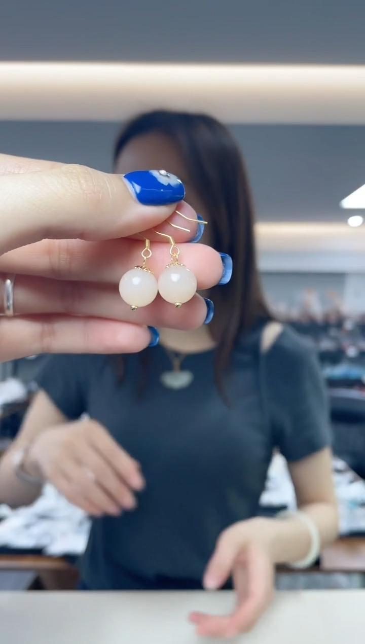 和田玉未镶嵌耳饰多样性发一件