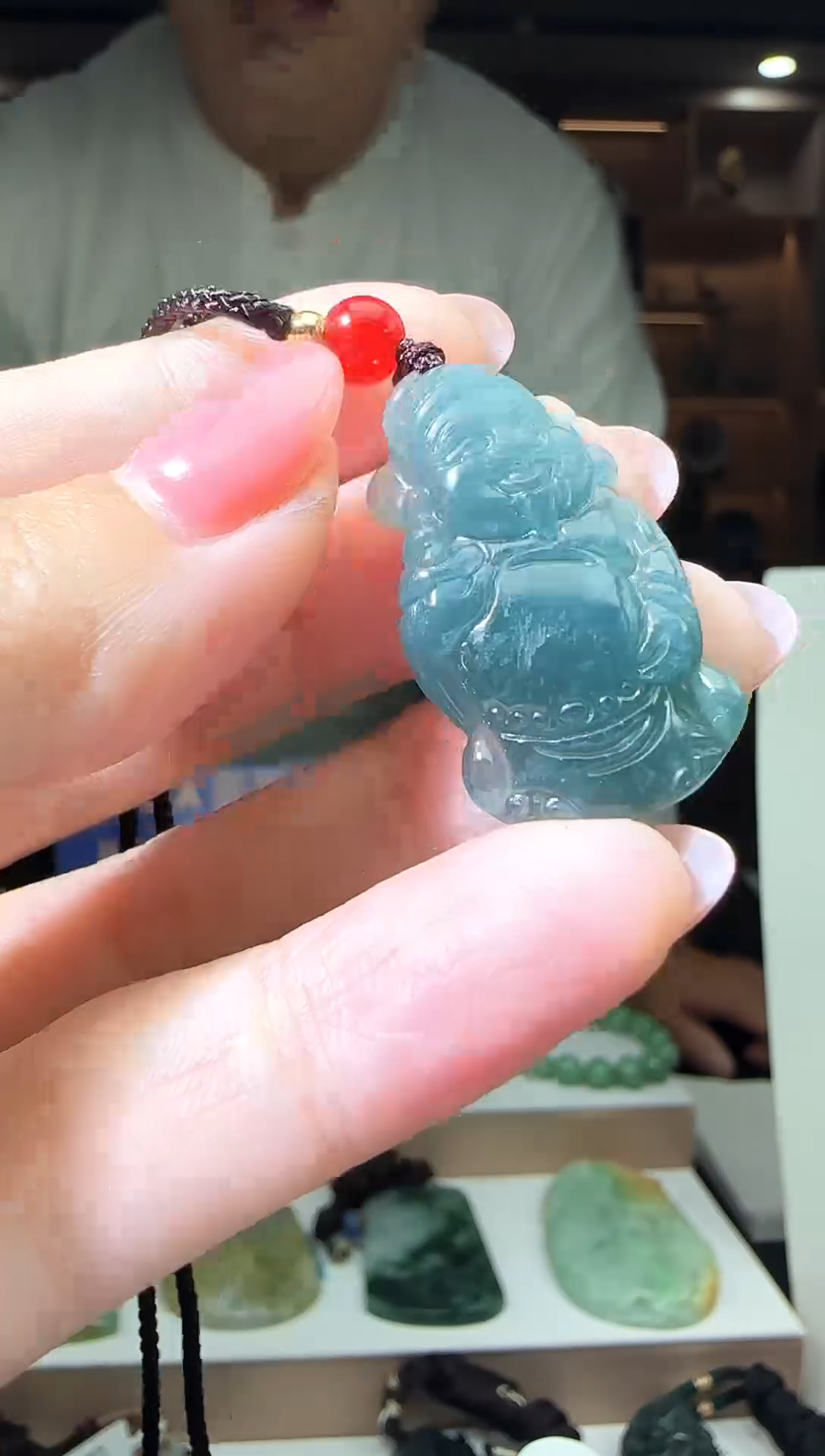 颈饰未镶嵌翡翠多样性发其一 小财神 