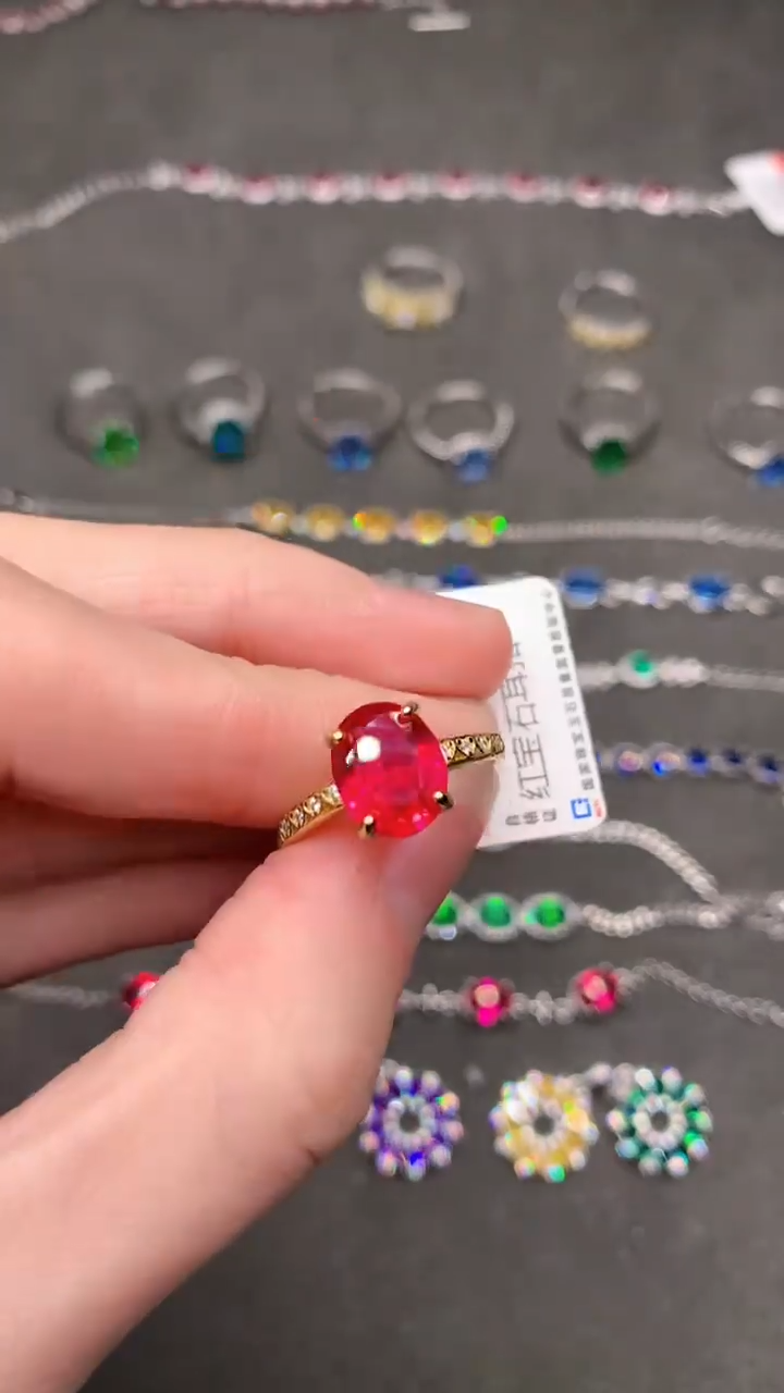 【闪购商品】红宝石戒指银S925镶嵌·····