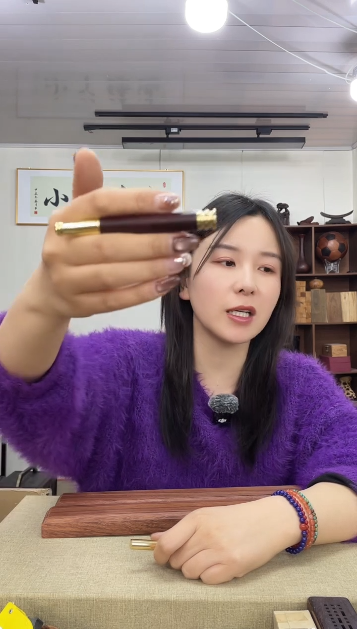 乌木类108小叶紫檀烟嘴摆件木木木