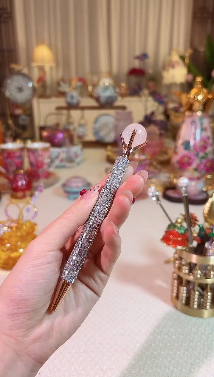 【闪购商品】瓷镶钻笔 粉+10芯