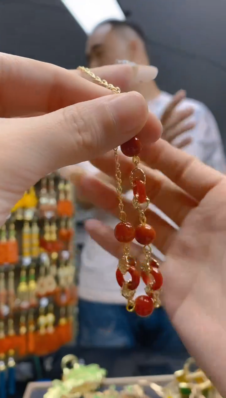 【闪购商品】翡翠耳饰合金217翡翠手链