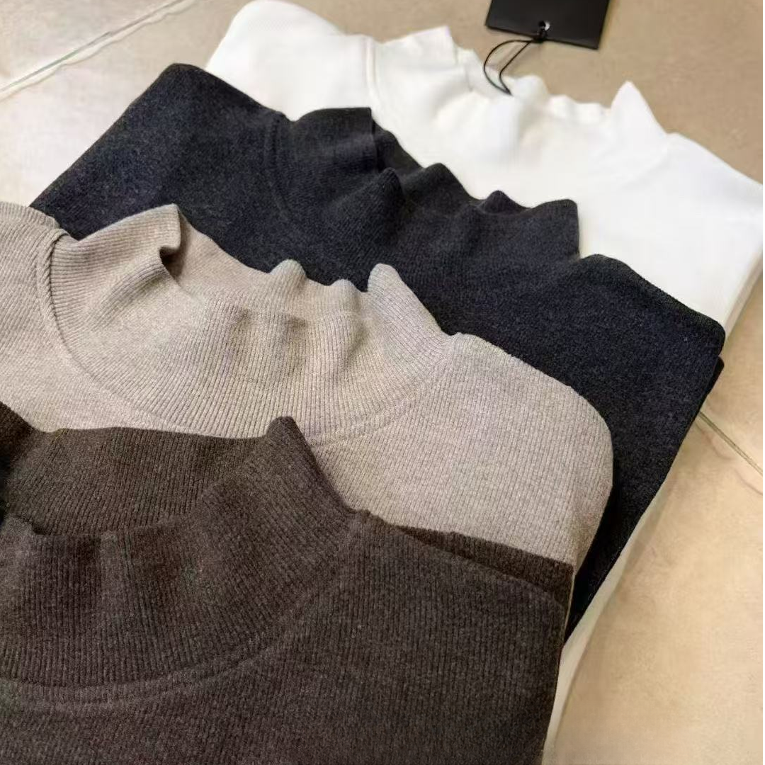 【冬日保暖加绒打底衫】小中领设计高级色系长袖打底-苋19635(8015)