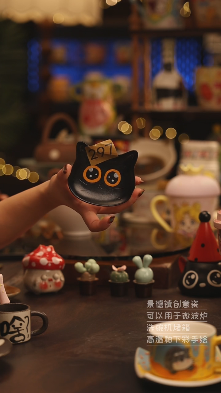 陶瓷景德镇可爱陶瓷釉下彩绘设计师款