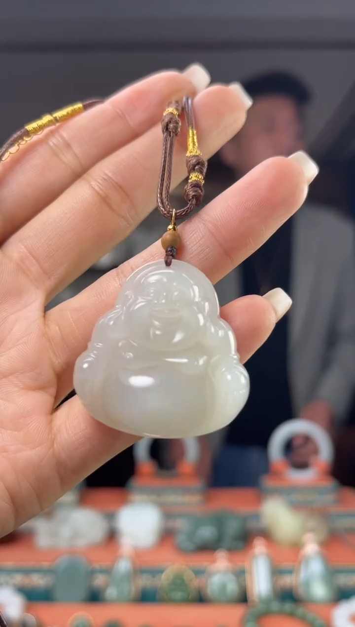 颈饰未镶嵌和田玉佩佩36mm左右