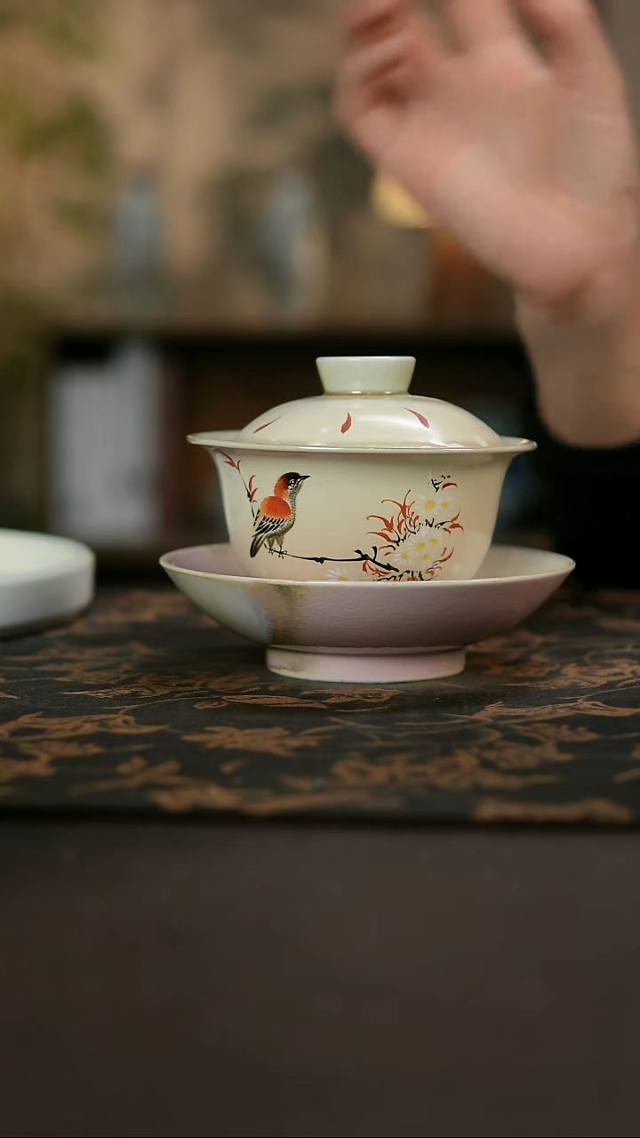 景德镇陶瓷杯碗柴烧多人